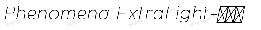 Phenomena ExtraLight字体转换